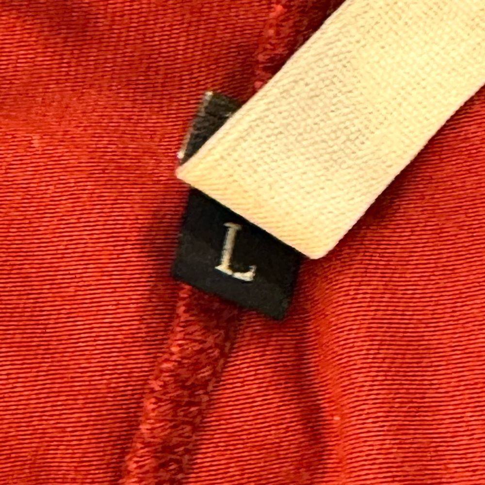 🌟 RN Convertible Red Gathered Midi Dress Sz L - Picture 4 of 4